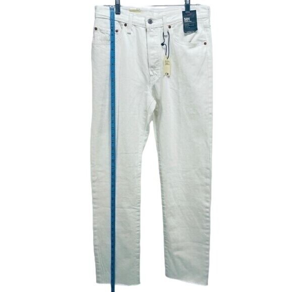 Levi’s 501 Jeans Size 30x32 Women’s High Rise Straight Leng White New - Picture 6 of 15